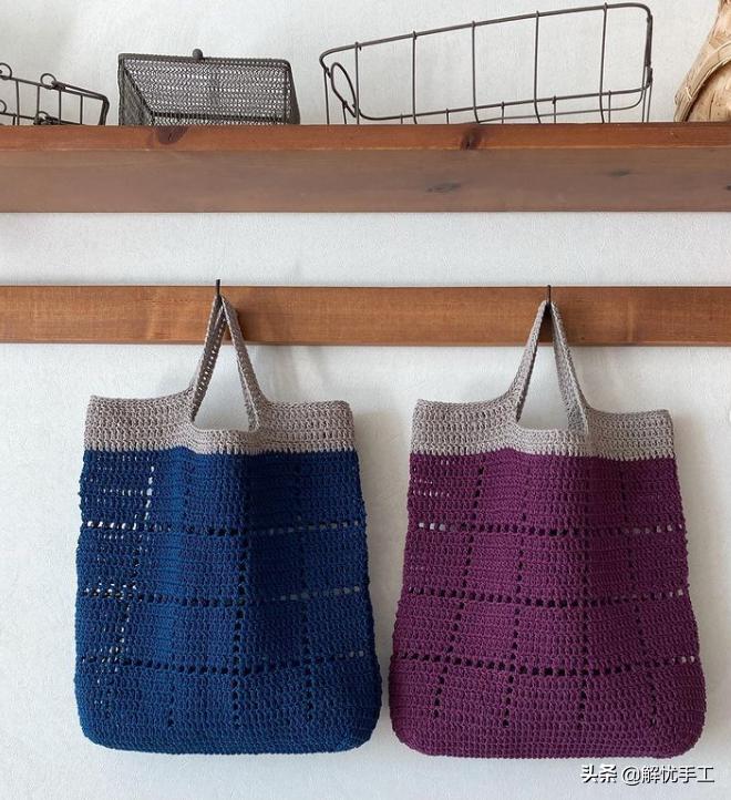 韩国钩针教程,简单的钩针编织包