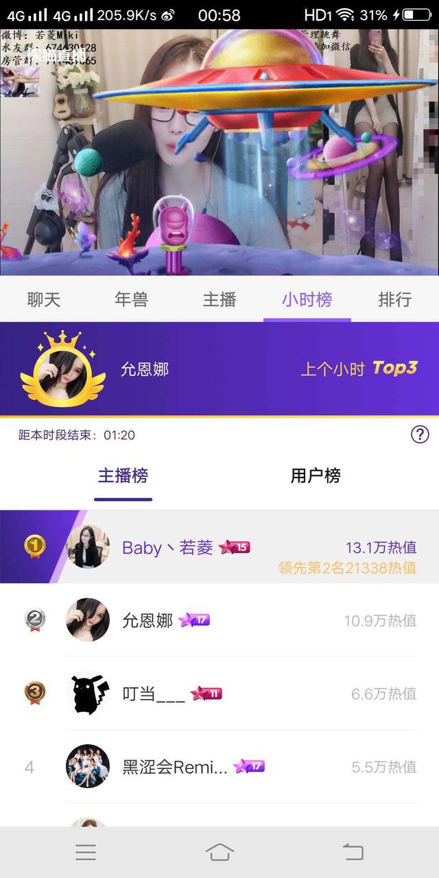 长腿女神小菱子直播CC首秀，引多名土豪百万争榜