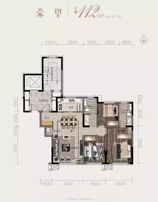 北湖万科溪望120平米,长春北湖万科溪望