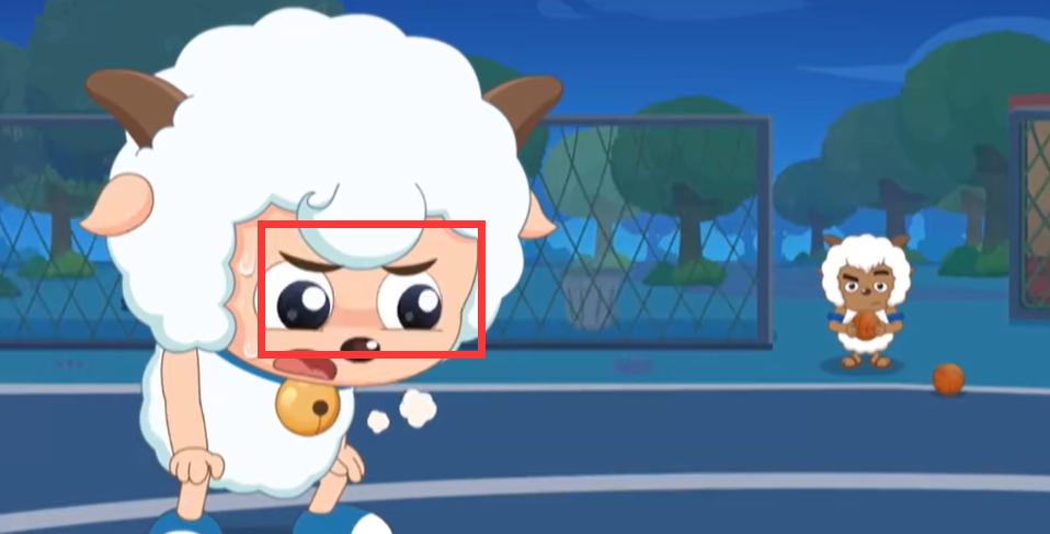 《喜羊羊与灰太狼》筐出胜利出现低级的穿帮镜头,球胜狼变灰色了