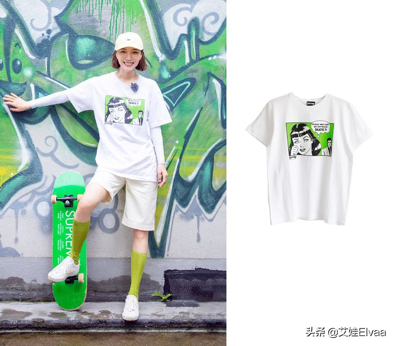 王珞丹一身俏皮装扮,王珞丹绿装