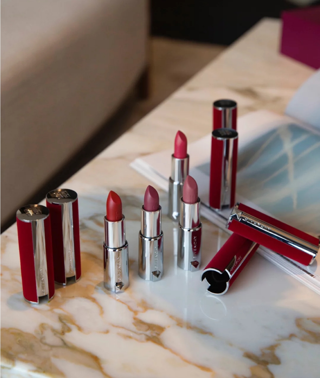 纪梵希口红色号新款推荐第一名,纪梵希红丝绒口红试色36和333对比