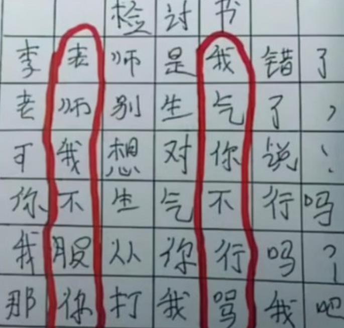 小学生搞笑检讨书,小学生奇葩检讨书