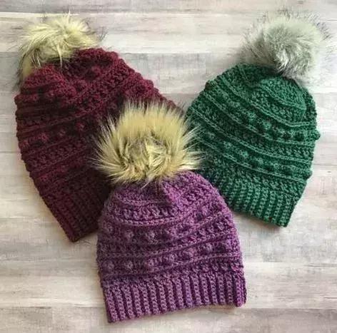 毛线时尚帽子适合40岁左右女款,可爱毛线帽子儿童