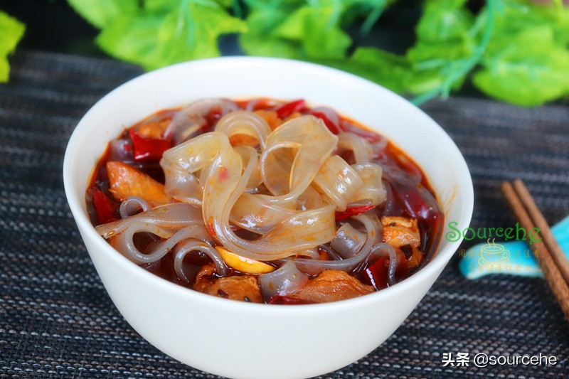 煮红薯粉放点醋,煮红薯粉带汤