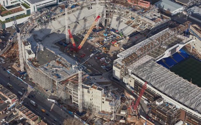 热刺8亿英镑新球场初现雏形,热刺新球场纪录片