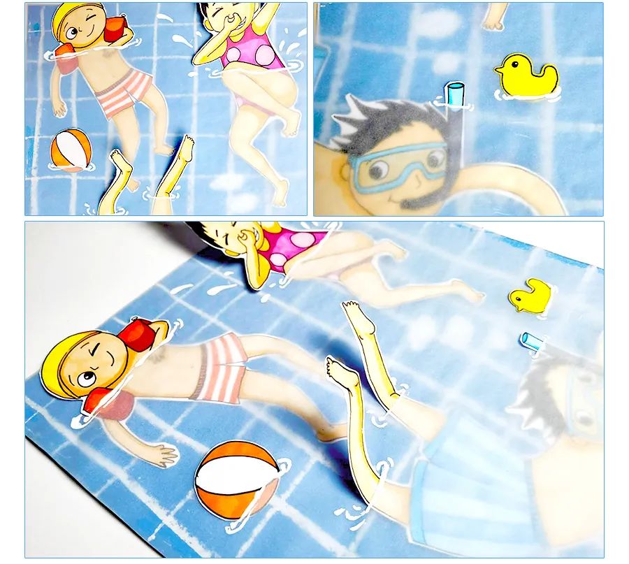 夏天的游泳池怎么画,幼儿园夏天游泳池画