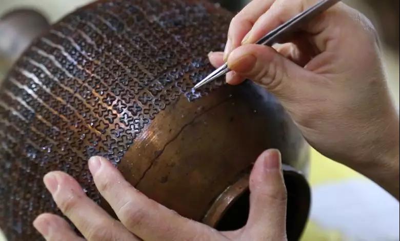 燕京八绝之一景泰蓝出炉视频,燕京八绝之花丝镶嵌传人