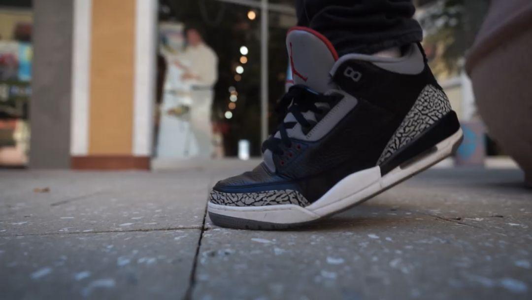 藤原浩都偏爱!AirJordan3“黑水泥”,爆穿5年后是什么样?