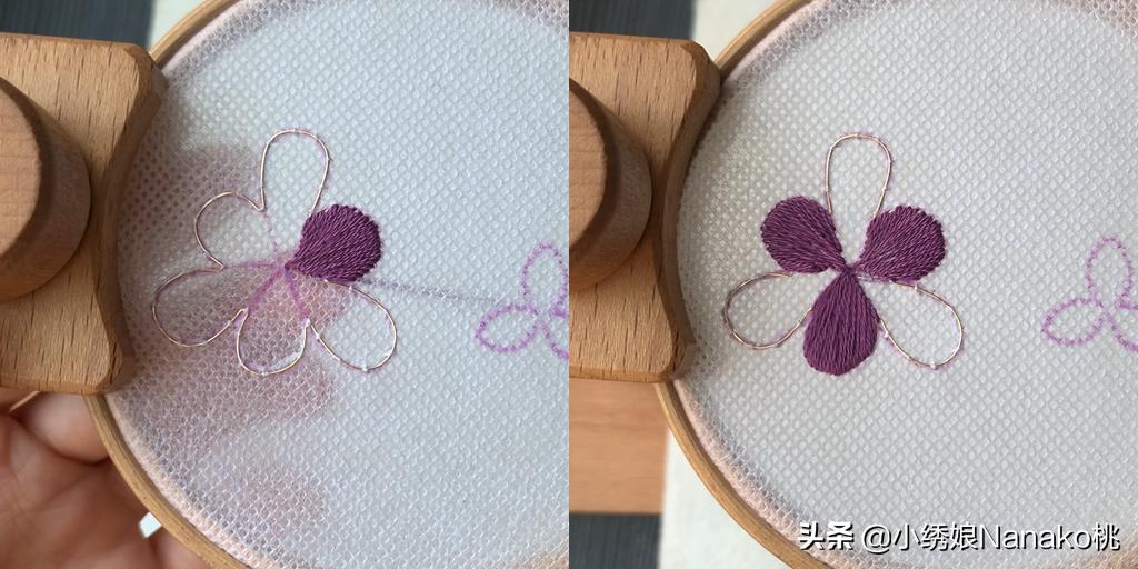 刺绣兰花发饰制作,手工刺绣发饰