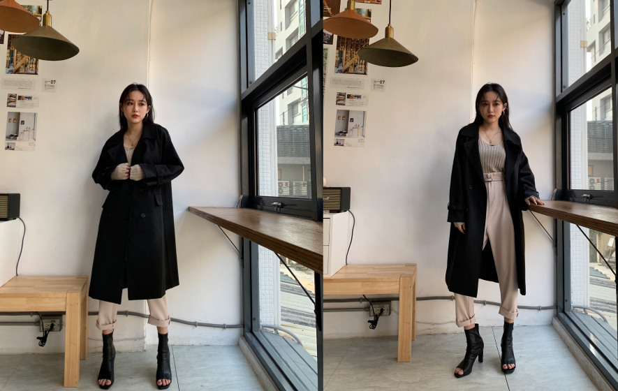 秋冬中长款格子大衣推荐,冬季时尚显瘦格子大衣