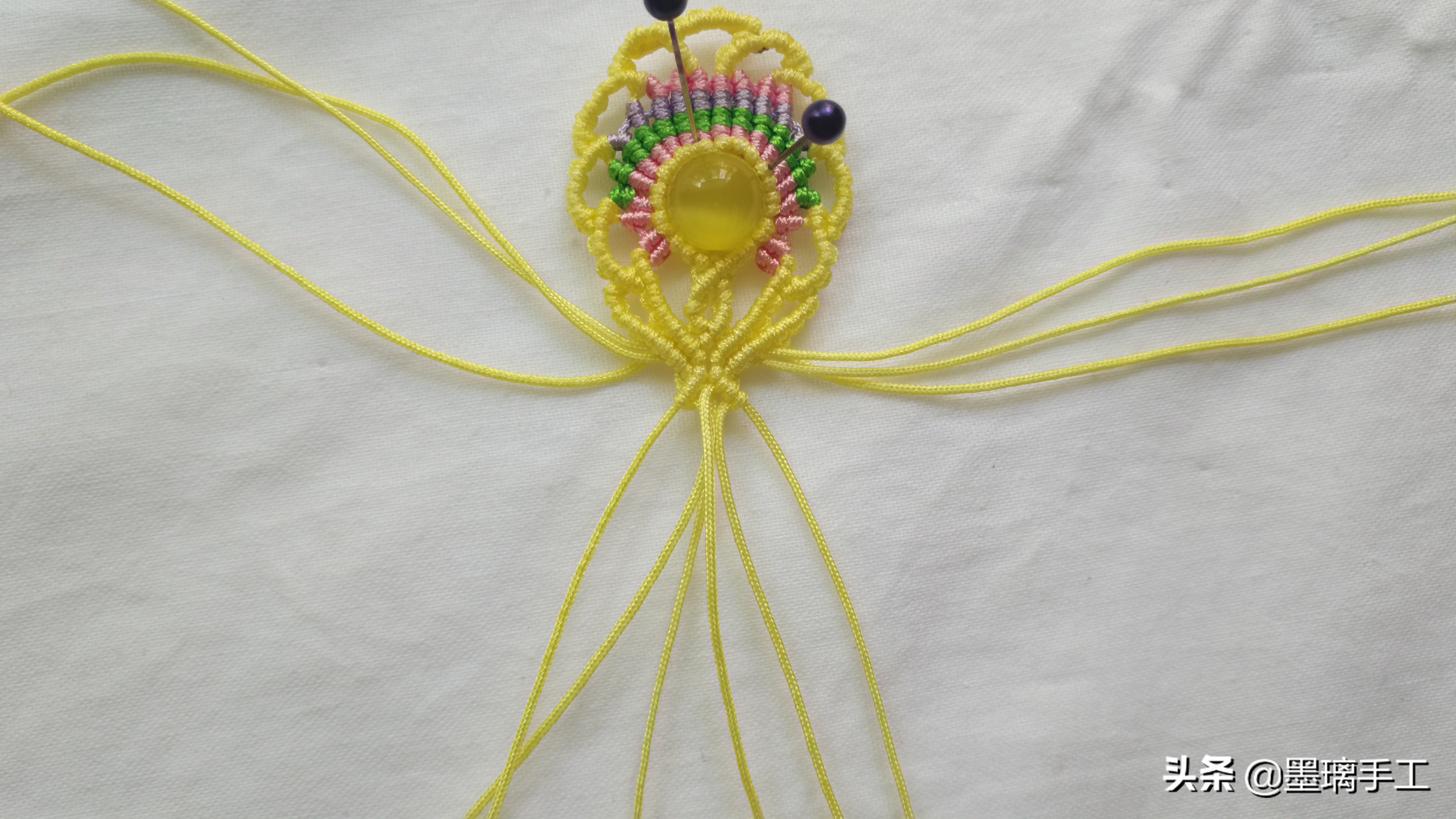 复古耳环编绳教程,简单北欧风手工编绳