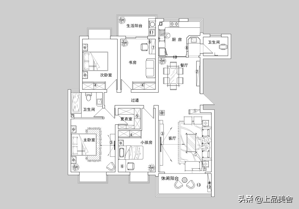 现代简约风装修全屋效果图118平米,现代简约实用90平意式极简风装修