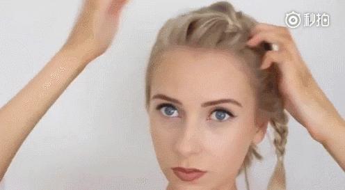 在家无聊的搞怪发型,手残党也能学会的编发教程中短发