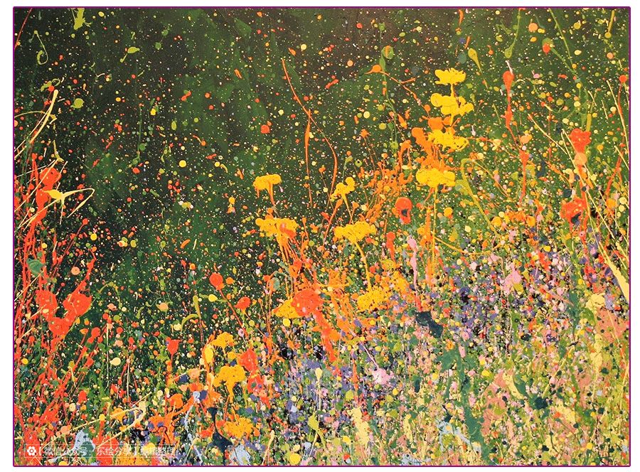 膏状水彩颜料绘画花草,藤蔓植物创意画颜料