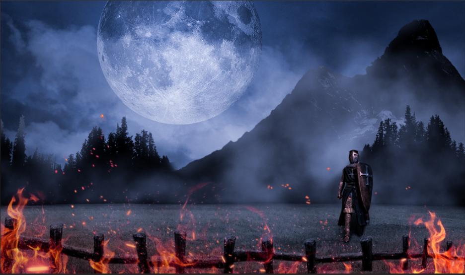 ps游戏角色场景合成教程,教你用ps合成创意战场