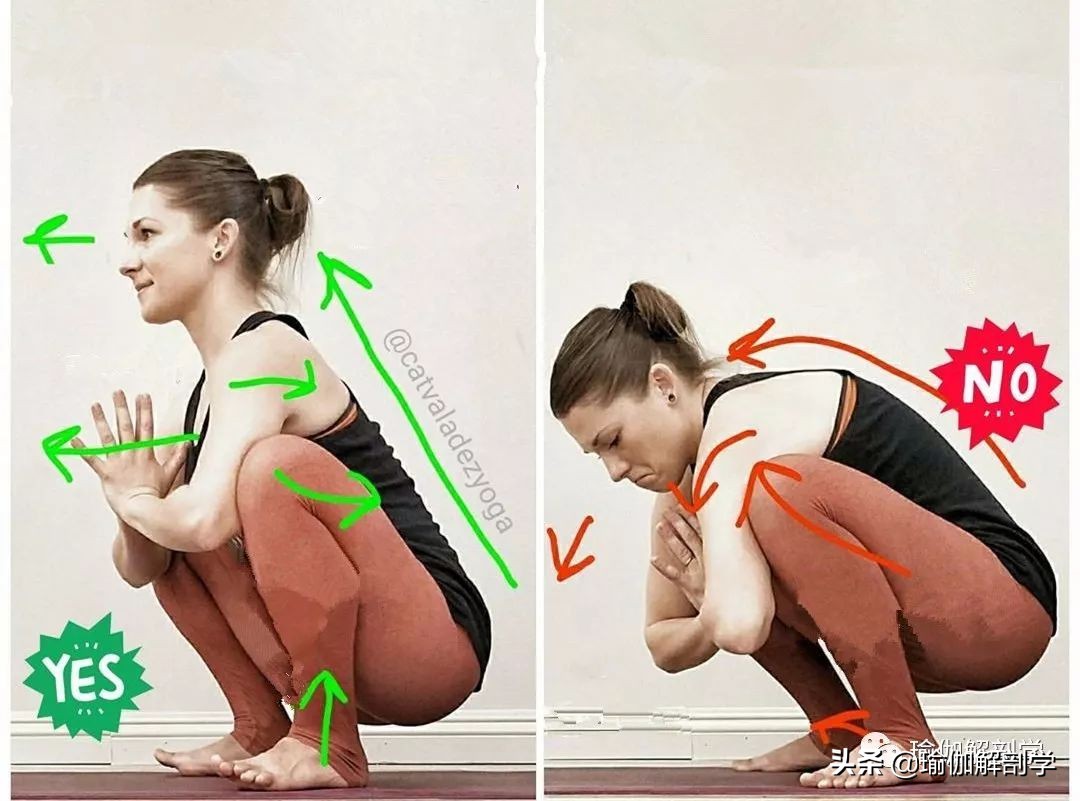 10个最新瑜伽体式正误对比图,瑜伽最容易错的正误对比图