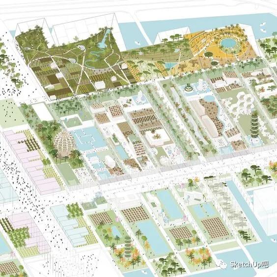 景观轴测图效果图,轴测图画法景观