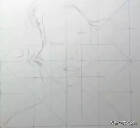 素描九宫格辅助线怎么画,素描九宫格造型定位