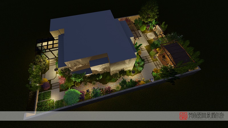 花园设计实景图别墅,花园设计实景案例