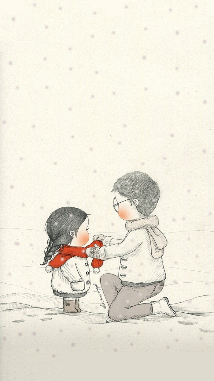 少女与兔子插画,兔子手绘创意插画