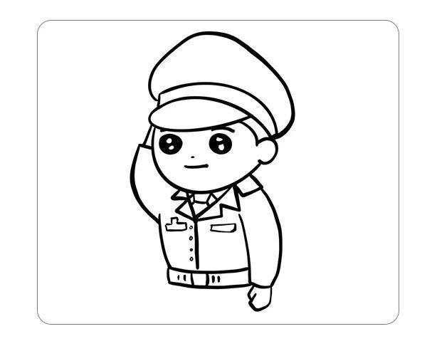 超多的警察叔叔简笔画，亲子好帮手，为孩子收藏吧【视频教程】