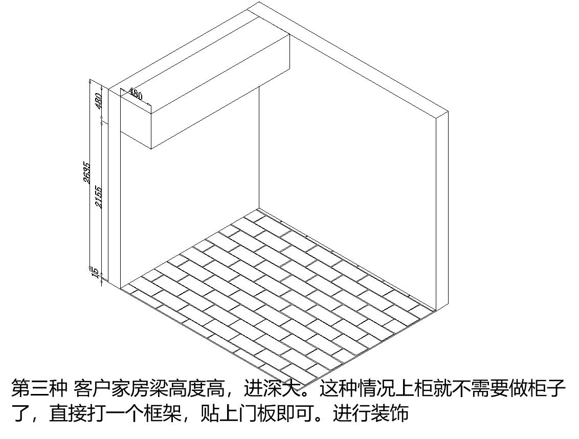 房梁装修设计,全屋定制有梁怎么做柜子