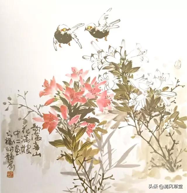 少儿国画花卉画法视频,各种花卉的100种画法