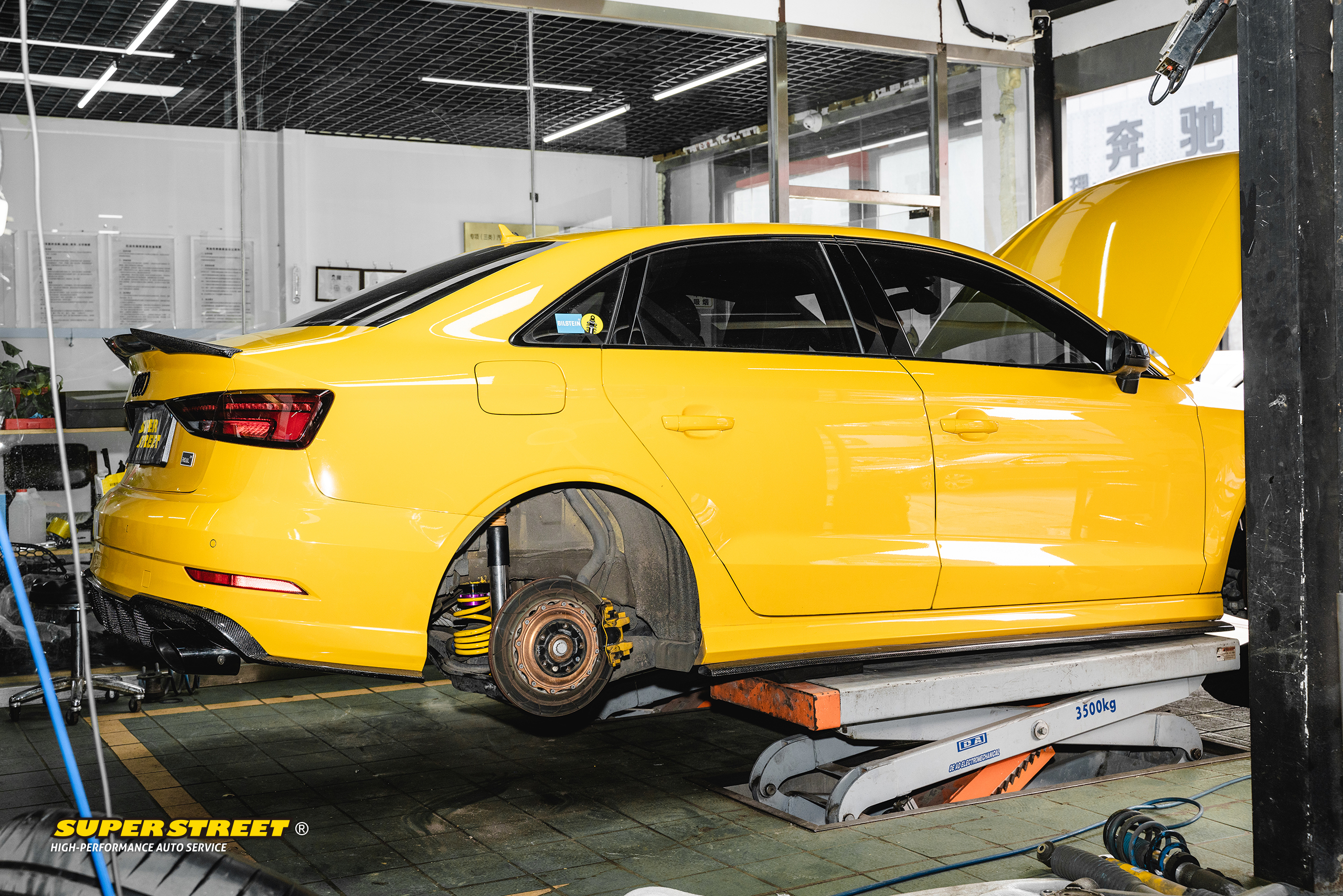 奥迪S3拆掉BILSTEINB16，换上KWV3绞牙避震，只想更舒适。