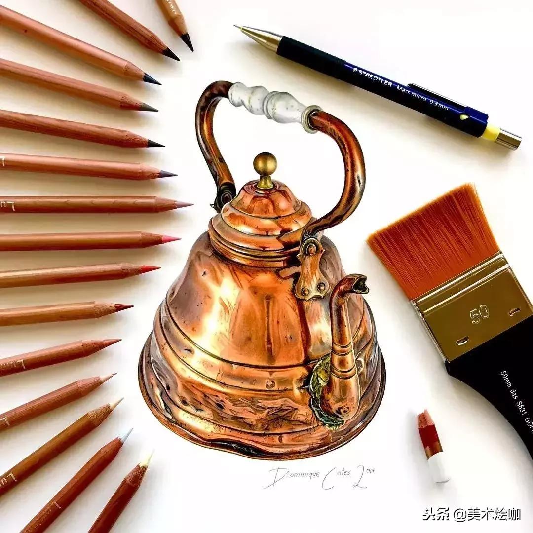 彩铅画教程超写实零基础入门,超写实彩铅画高清大图水果组合