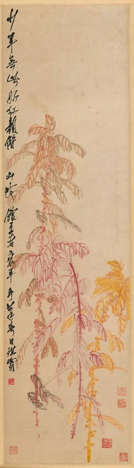 齐白石60幅山水画,齐白石画的设色花卉草虫图片