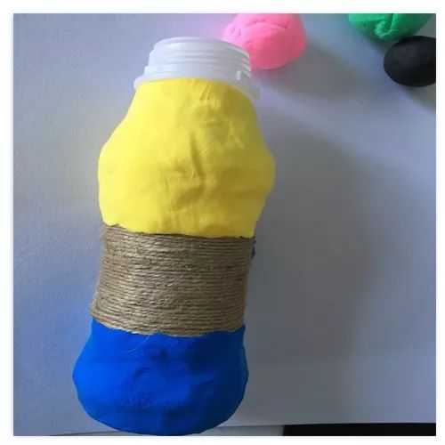 幼儿园元旦手工制作酸奶瓶,玻璃酸奶瓶子创意手工制作