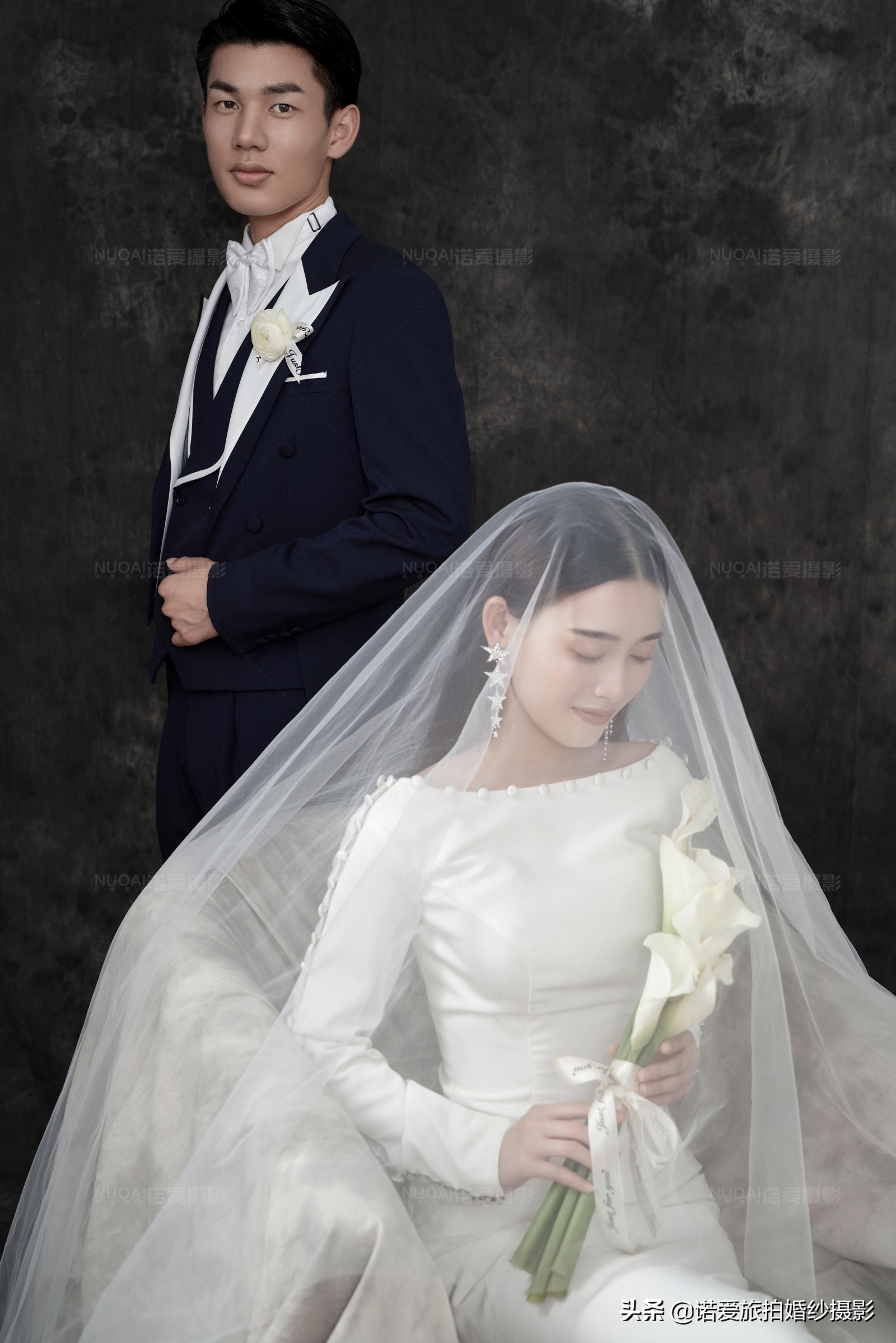 不一样的婚纱照拍摄俏皮又清新,冷暖色婚纱照