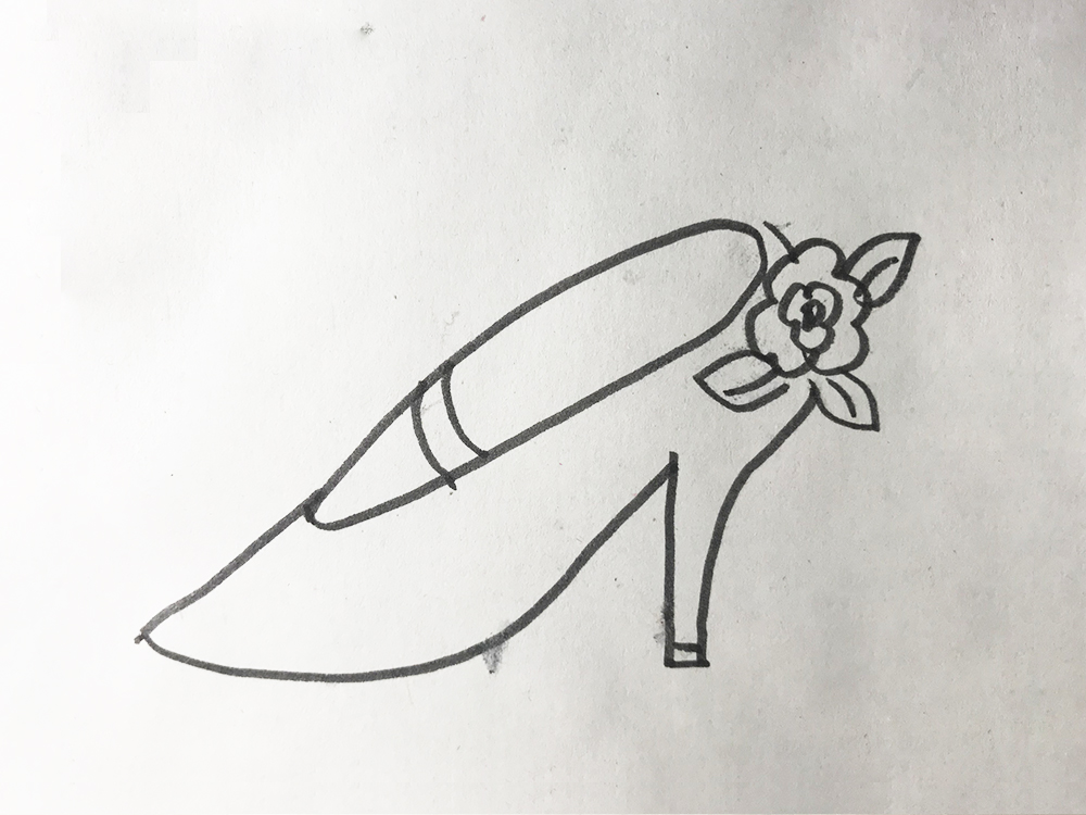 高跟鞋简笔画简单又好看,图画高跟鞋简笔画彩色