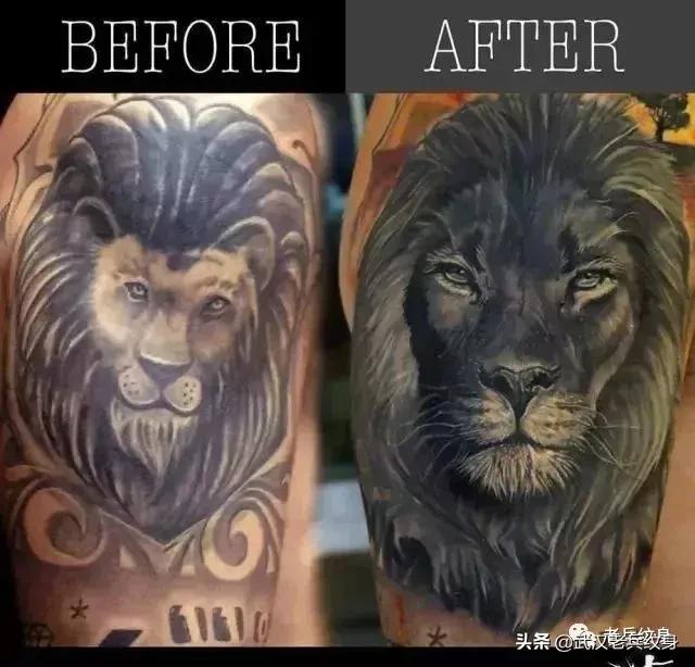 手臂旧纹身遮盖,遮盖旧纹身的图案