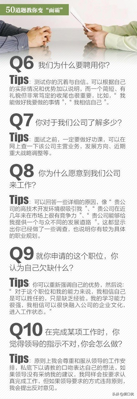 50道经典面试题,面试50道经典题