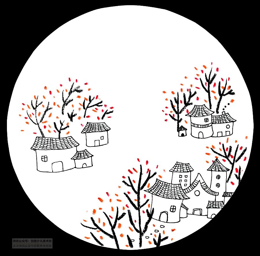 儿童画教程｜趣味色彩美术课程《万山红遍，层林尽染》