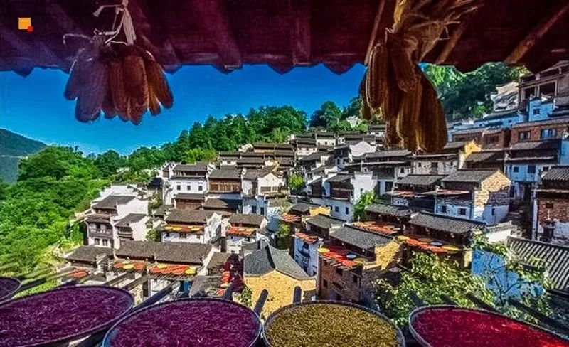 婺源篁岭赏秋,晒秋江西婺源篁岭