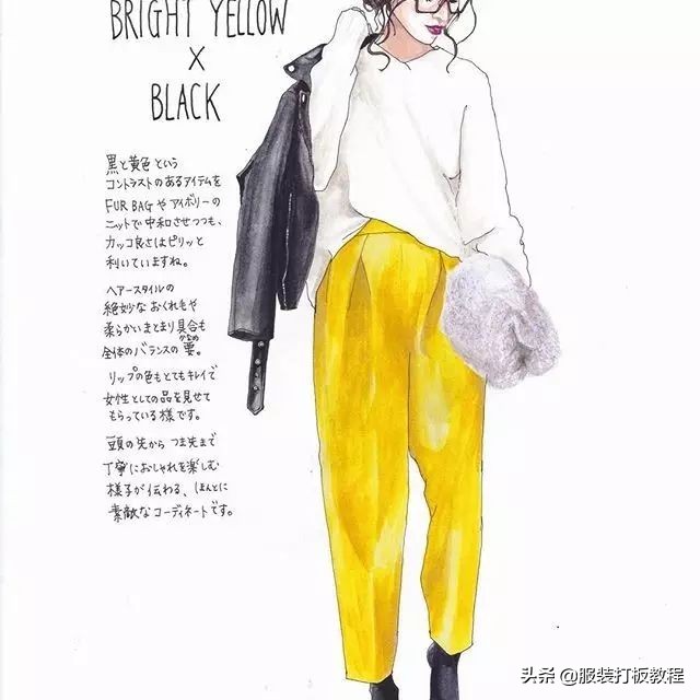 时尚穿搭手绘服装设计,纯手绘服装搭配设计稿