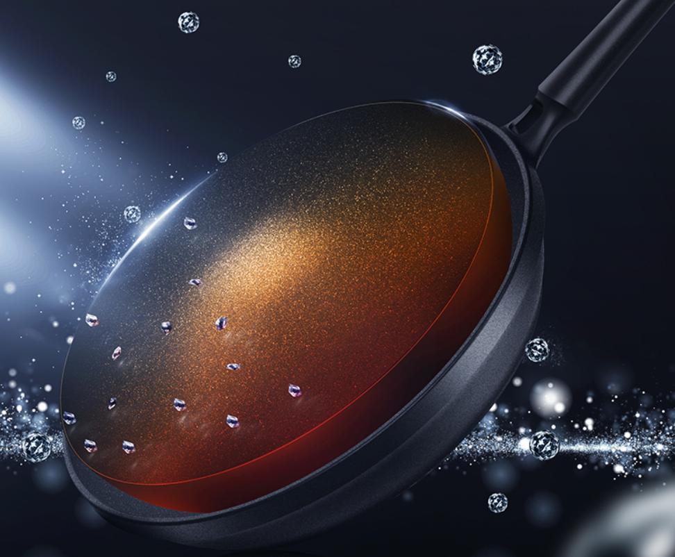 九阳晶钻耐磨不粘锅测评,不粘锅不怕铁铲