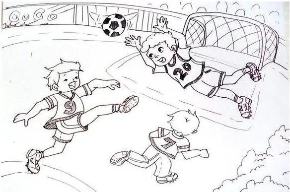 足球比赛小记,足球比赛小将进球