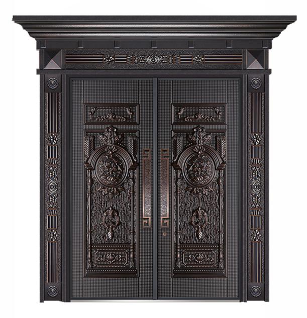 非标别墅大门·防盗门的首选材料：锌铁合金材质做的门真好