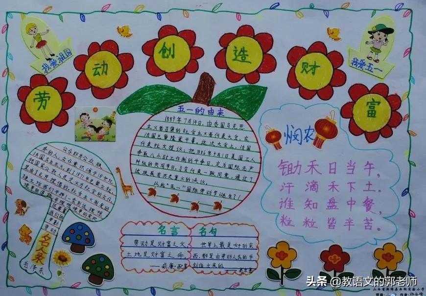 幼儿园五一劳动节黑板报简单漂亮,五一劳动节手抄报名人名言和诗歌