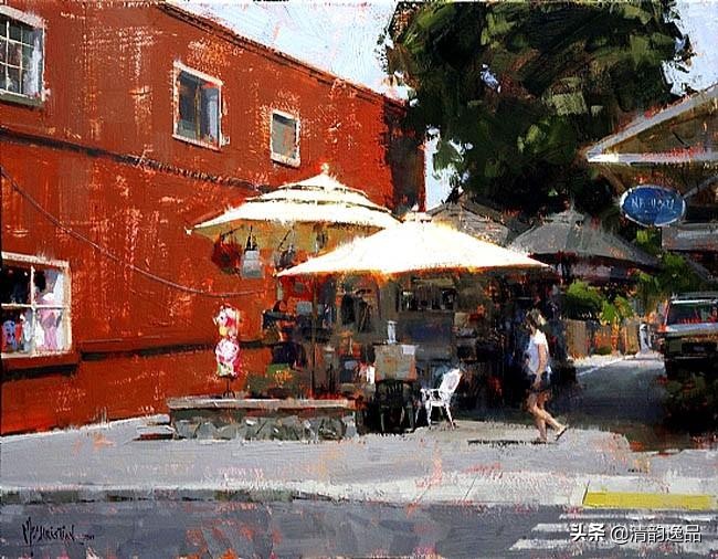 美国艺术家乔biwler油画作品赏析,丽莎印象派油画欣赏