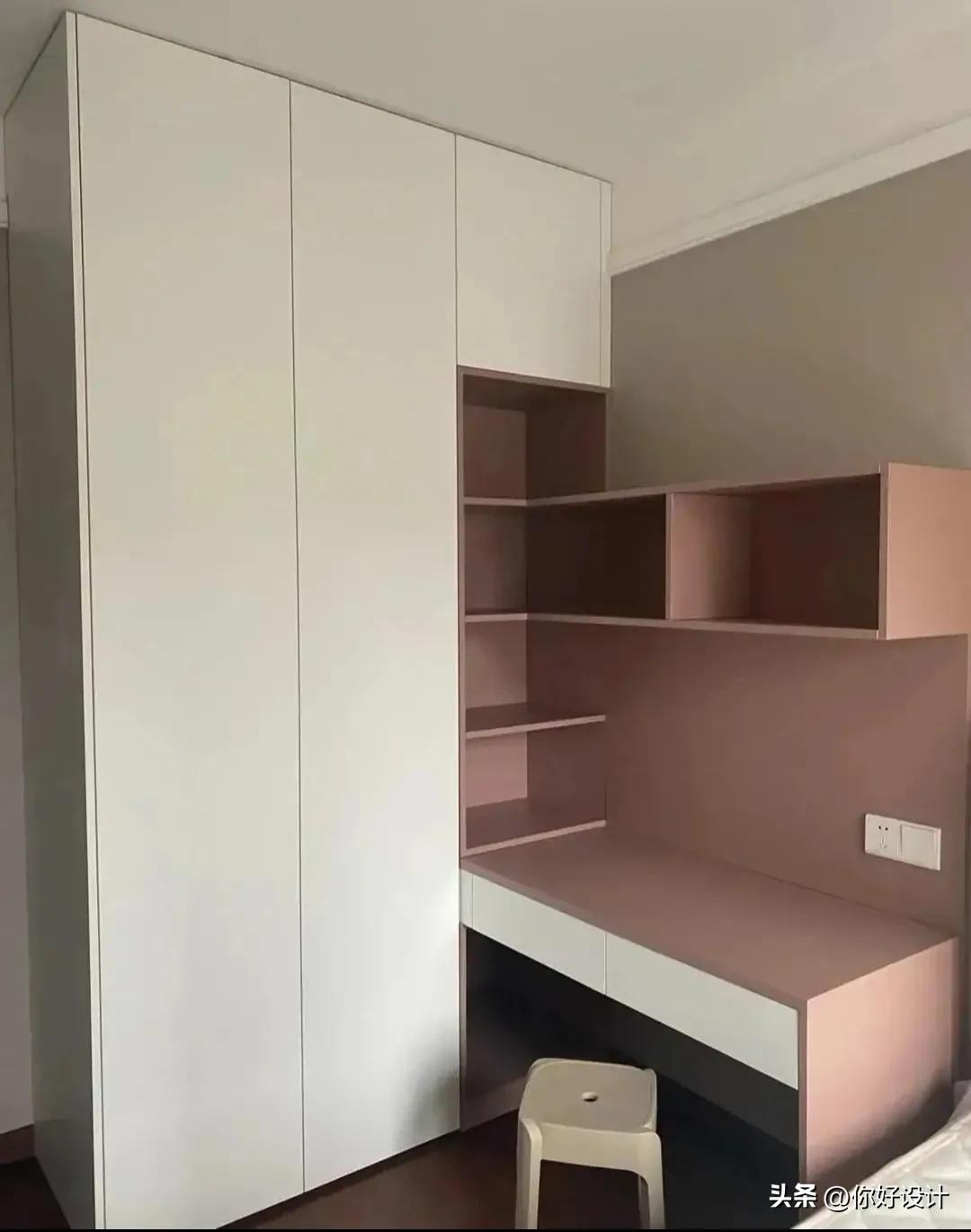 小孩房书桌衣柜一体,衣柜书桌一体图片大全新款