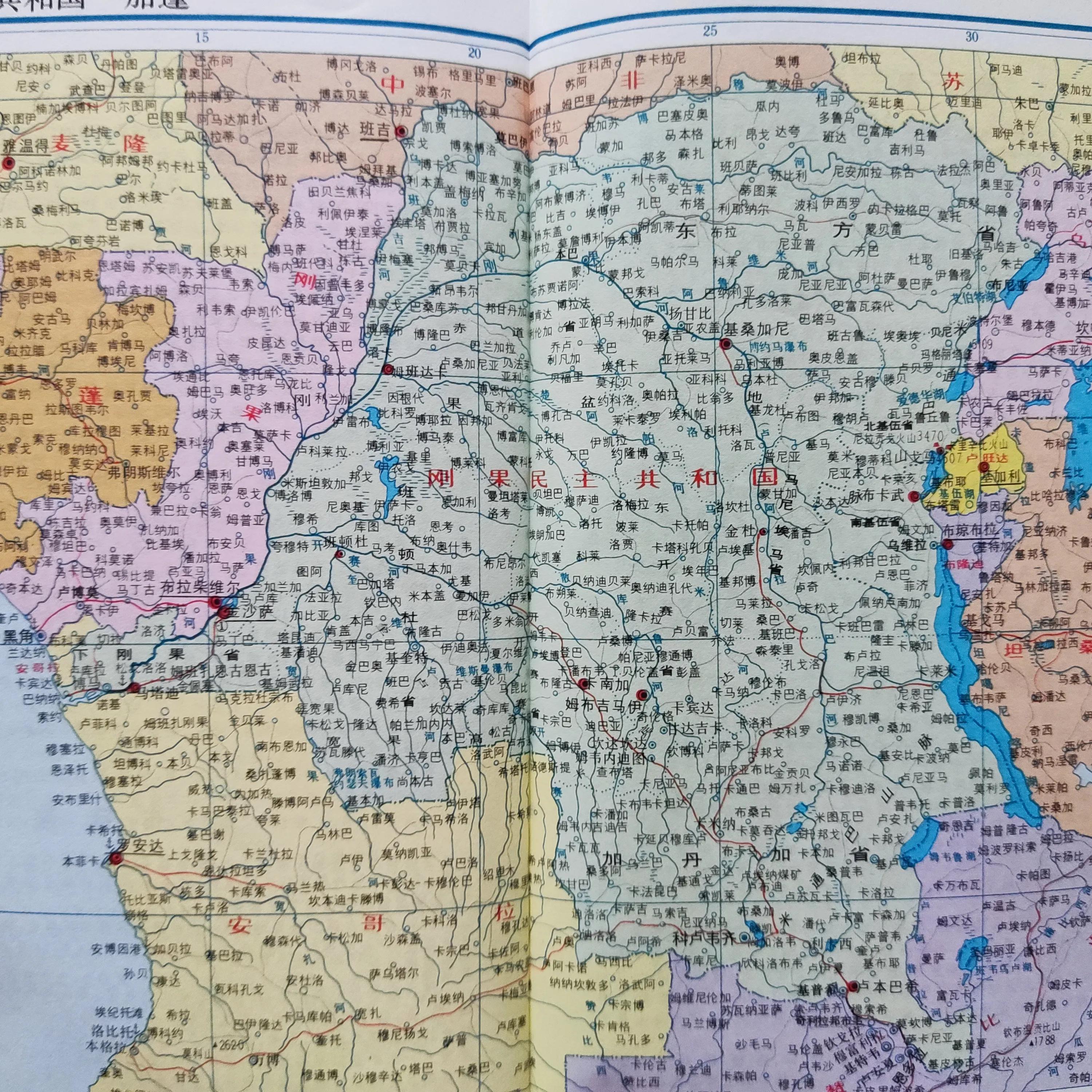 刚果金中文地图,刚果布和刚果金地图