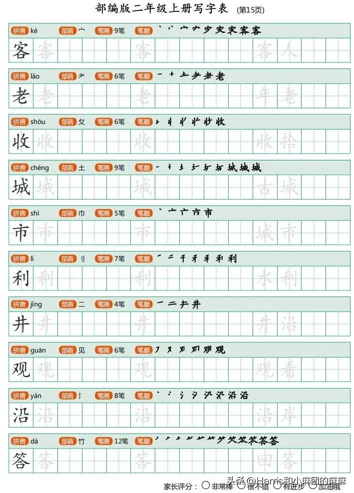 二年级上册练字字帖带拼音笔画,一年级语文二类生字练字帖笔顺