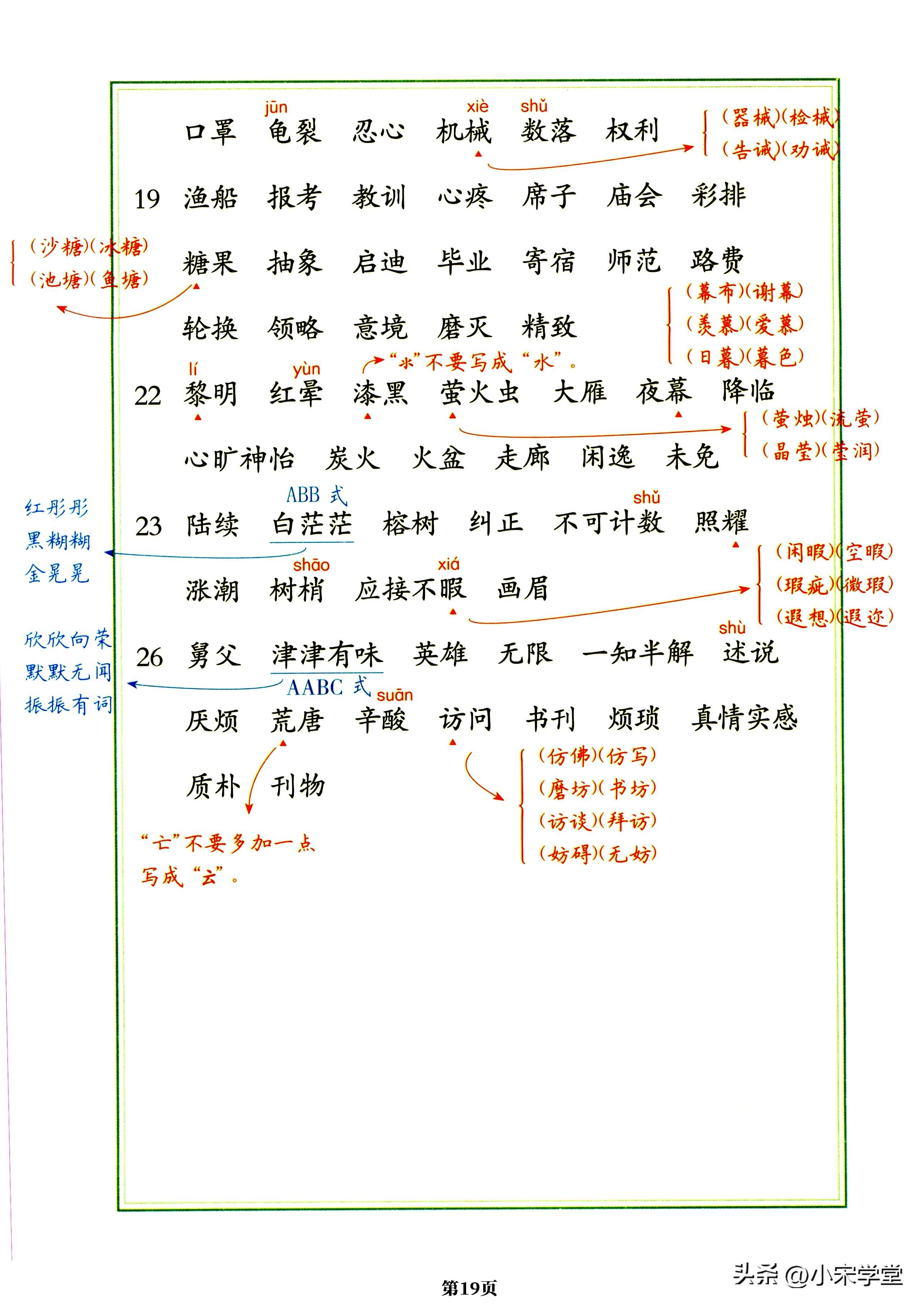 五年级上册语文人教版知识梳理图,五年级上册语文课文重点归纳练习