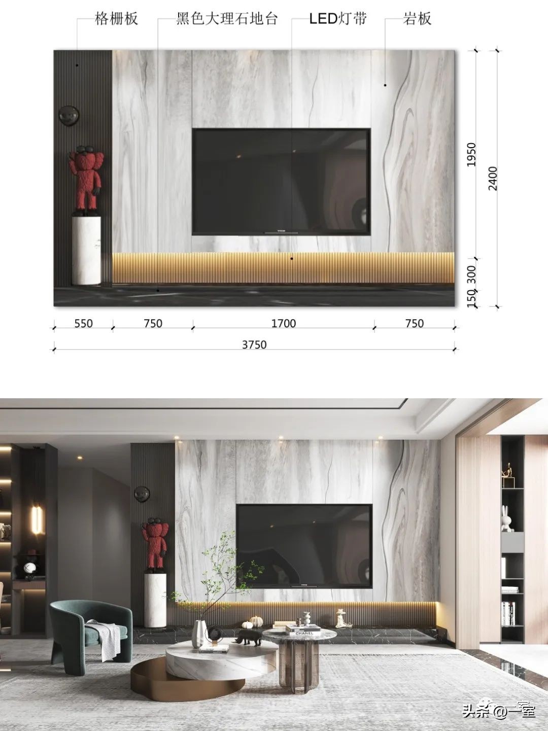 2021网红背景墙带详细尺寸供参考,电视背景墙2023最新款网红尺寸