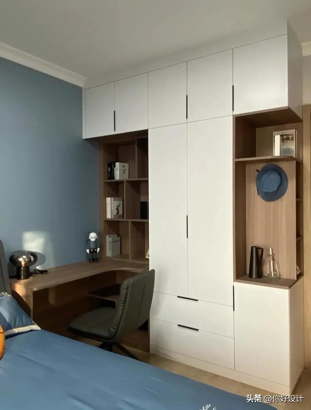 小孩房书桌衣柜一体,衣柜书桌一体图片大全新款